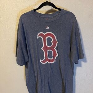 Majestic Navy Blue T-Shirt with Red and Navy Logo